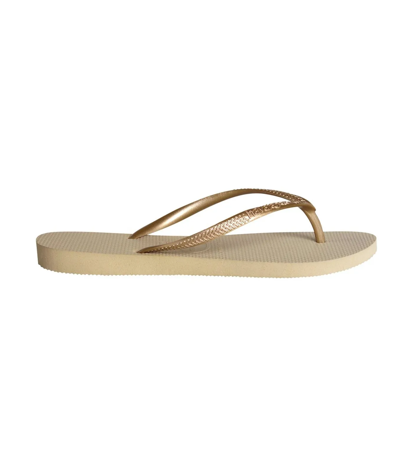 Women's Slim Flip Flops - Light Gold