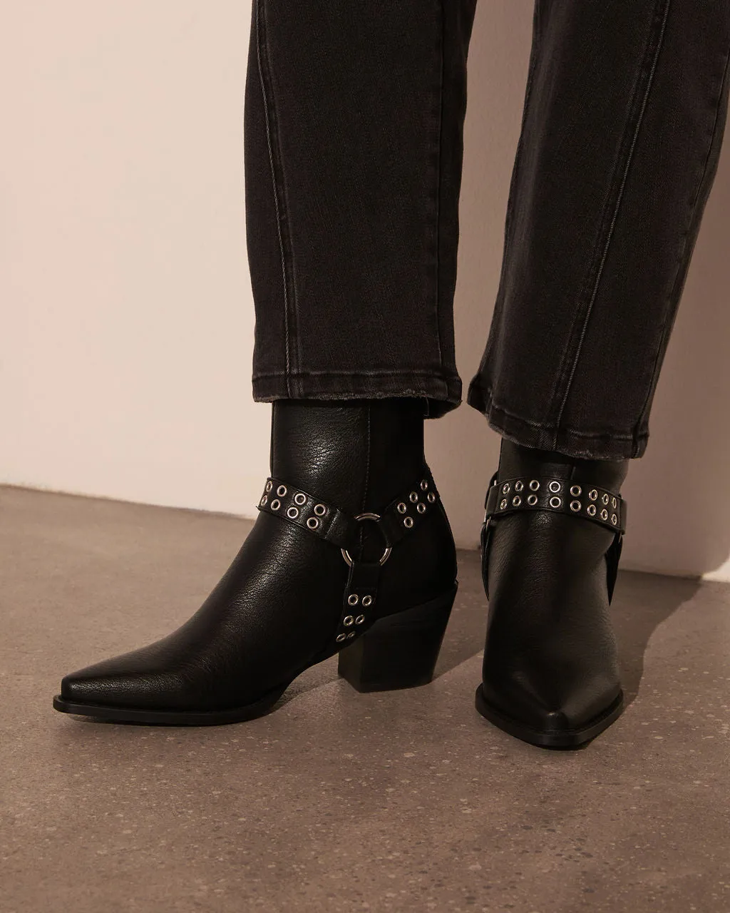 Wynnie Western Grommet Detail Booties