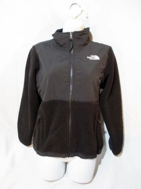 Youth Girls THE NORTH FACE FULL ZIP Fleece JACKET Coat BLACK L/G 14-16